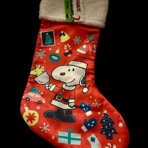 Snoopy & Woodstock Peanuts Christmas Stocking New